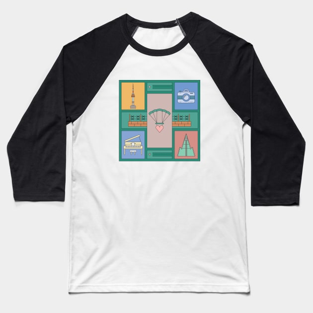 Crash Landing on You Baseball T-Shirt by Marija154